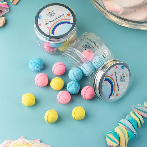 Mini Rainbow Bath Bombs