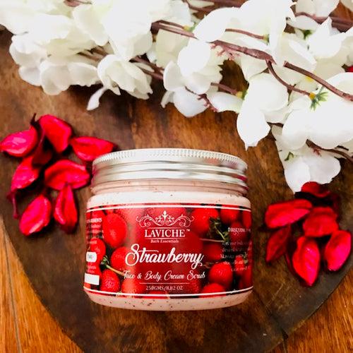 Strawberry Face and Body Cream Scrub