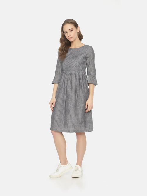 Bell Sleeve Dress - Grey
