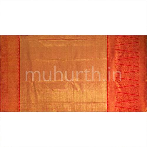 Kanjivaram Powder Blue Tissue Silk saree with Red