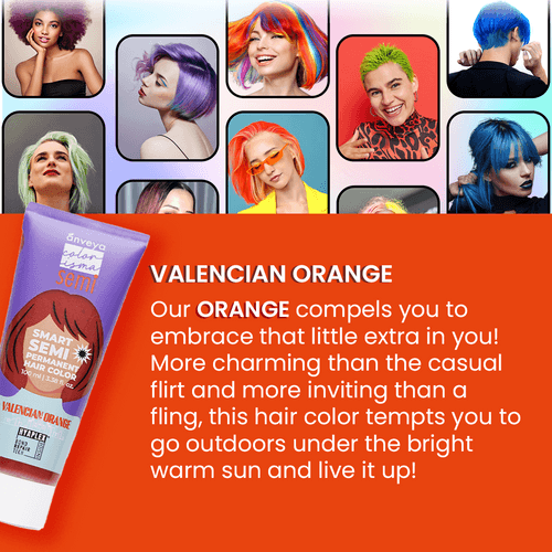 Anveya Valencian Orange Semi Permanent Hair Color, 100ml