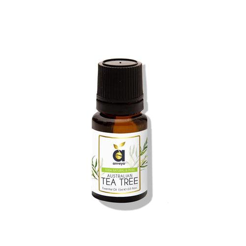 Anveya Australian Tea Tree Essential Oil, 100% Natural & Pure, 15ml, For Acne, Face, Skin & Hair