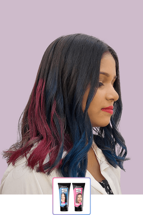 Anveya Euphoria Blue + Summer Pink | Look#19 - Temporary Hair Color