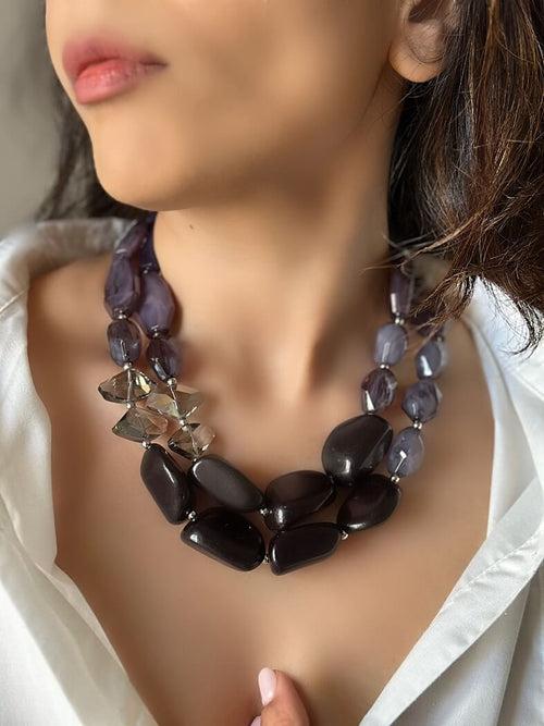 Chunky Crystal & Resin Beaded Neckhuggers