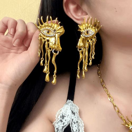 Golden Vision Drip Earrings