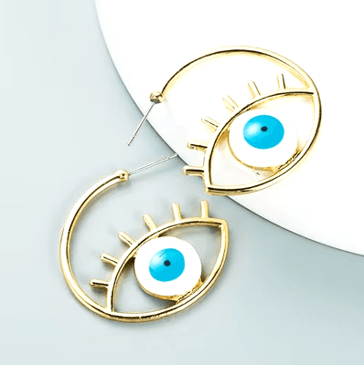 Aura Guardian Eye Hoops