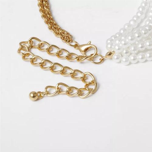 Chunky Pearl & Thick Twist Chain Choker