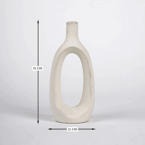 Kieko Vase Off White