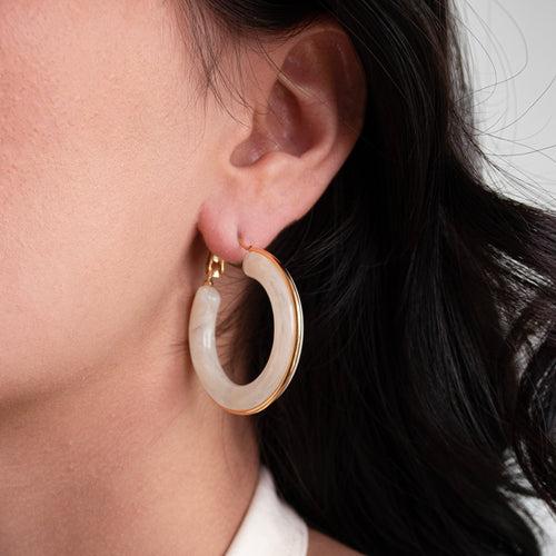 Divine Round Hoop Earrings