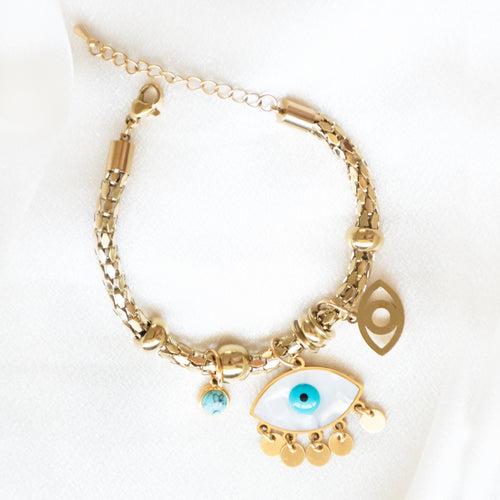 Eye Shaped Charm Bracelet