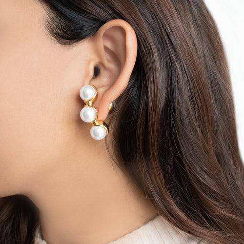 Faux Pearl Earrings