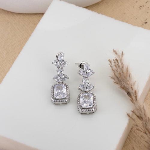 Delicate Rectangular Drop Earrings