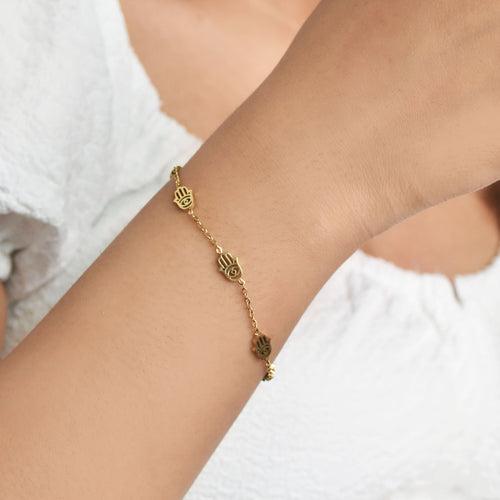 Tiny Multi Hamsa Bracelet