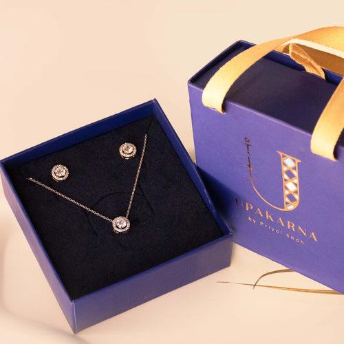 Round Diamond Necklace Gift Set