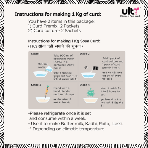 Ultx Plant Based Soya Curd Kit