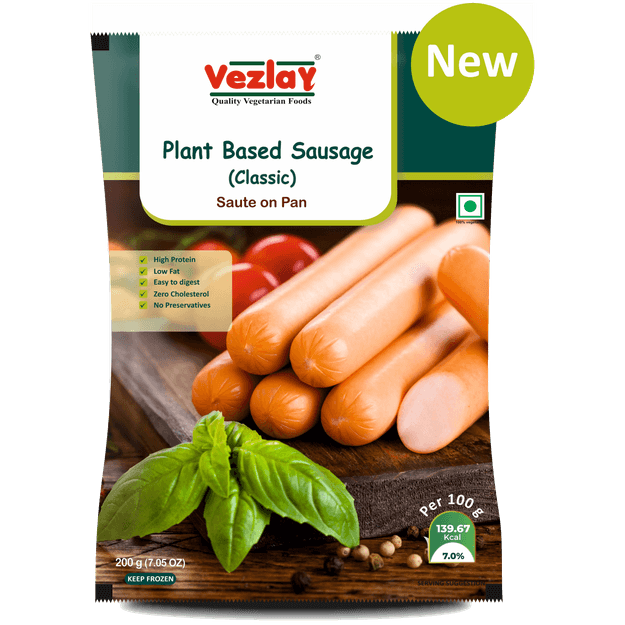 Vezlay Plant Based Sausages- Classic, 200gm