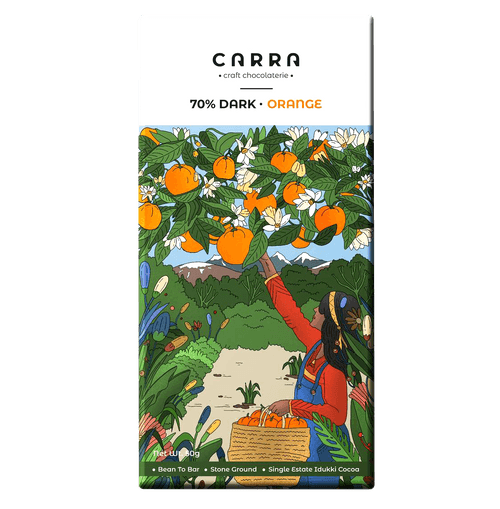 Carra Orange in Dark 70% | 50g x 3 bars
