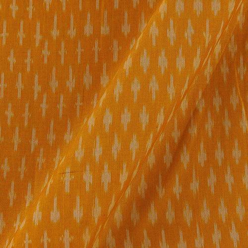 Mercerised Cotton Ikat Golden Orange Colour Fabric Cut of 0.50 Meter