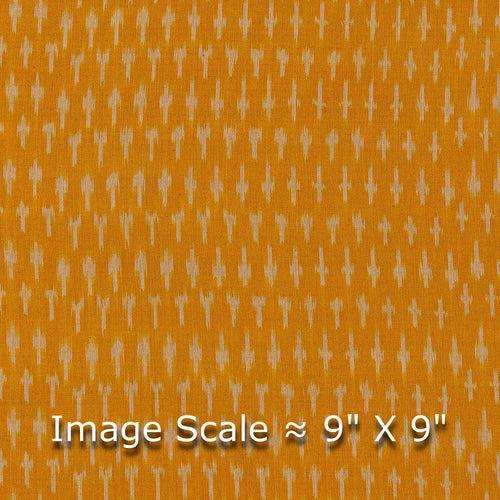 Mercerised Cotton Ikat Golden Orange Colour Fabric Cut of 0.50 Meter