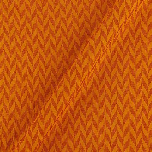 Cotton Jacquard Butti Fanta Orange Colour 43 Inches Width Washed Fabric