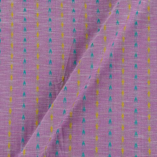 Cotton Jacquard Butti Purple X White Cross Tone 43 Inches Width Washed Fabric