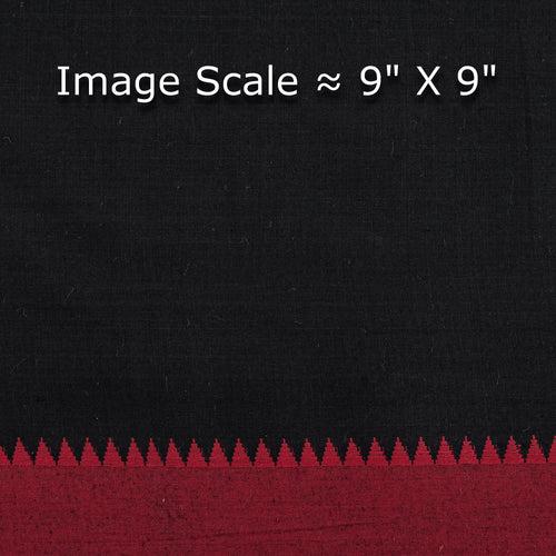 South Cotton Black Colour Two Side Temple Border 45 Inches Width Fabric