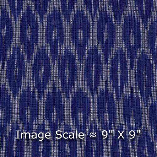 Cotton Ikat Dark Blue Colour 43 Inches Width Washed Fabric