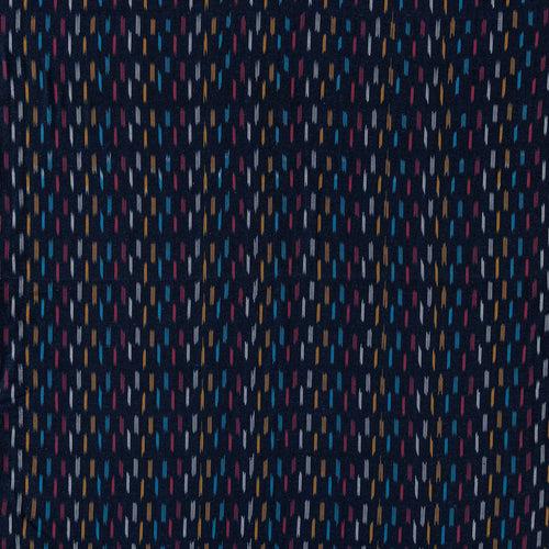 Cotton Ikat Midnight Blue X Black Cross Tone 43 Inches Width Washed Fabric Cut Of 0.70 Meter