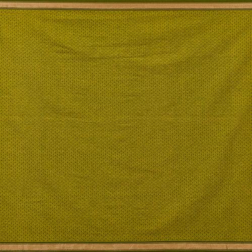 South Cotton Acid Green X Yellow Cross Tone Two Side Gold Border 41 Inches Width Fabric