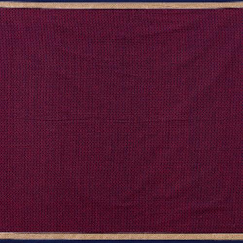 South Cotton Magenta X Violet Cross Tone Two Side Gold Border 41 Inches Width Fabric