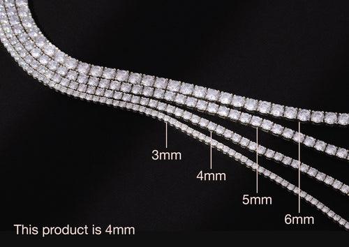 White Round Tennis Chain - 4MM