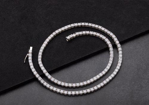 White Round Tennis Chain - 4MM