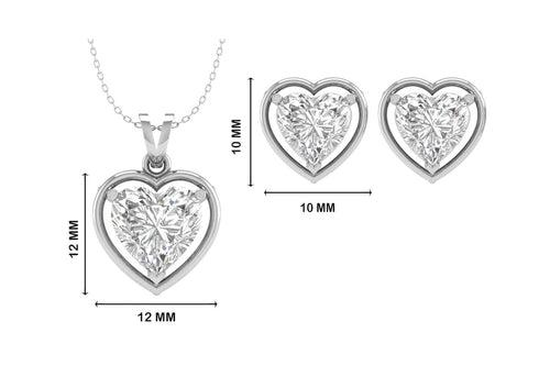 Gold Aureole Heart Jewellery Set