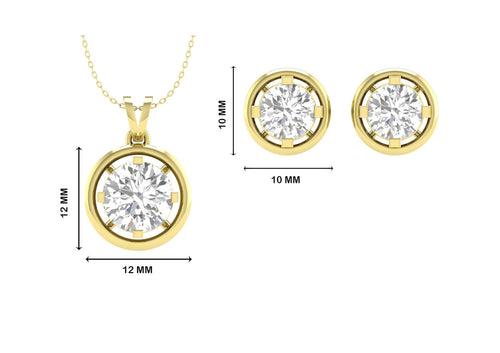 Gold Aureole Round Jewellery Set