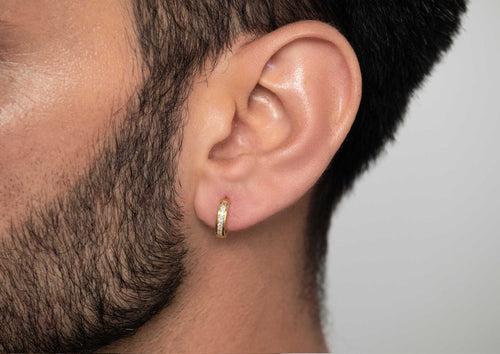 Radiant Flux Mini Hoop Earring for Men (1 Pc Only)