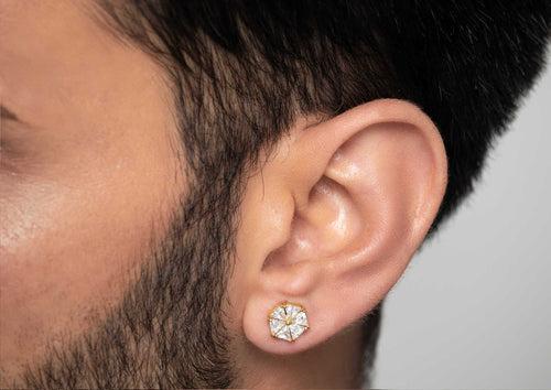 Triad Hexagon Men's Stud (1 Pc Only)