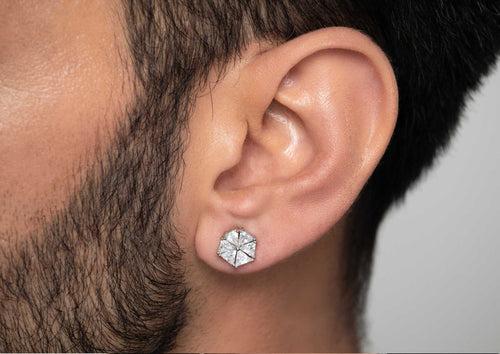 Triad Hexagon Men's Stud (1 Pc Only)