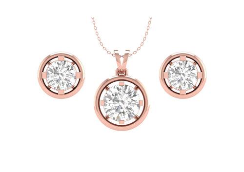 Gold Aureole Round Jewellery Set