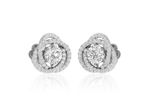 Twisted Together Solitaire Studs