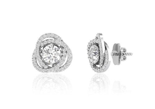 Twisted Together Solitaire Studs