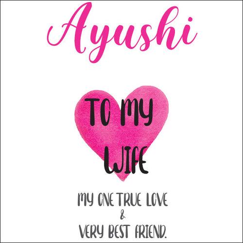 True Love © Personalized Cushion for Wife