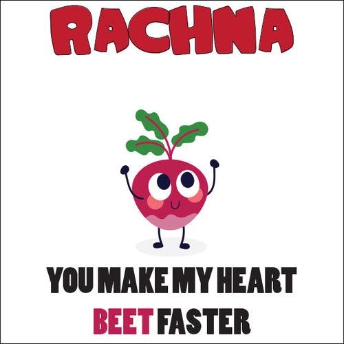 Beet Faster © Personalized Cushion for Girlfriend