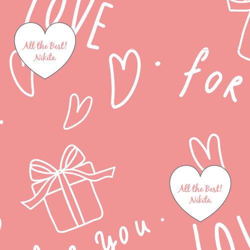 Filled with Love © Personalized Gift Wrapping Paper - 20 Sheets