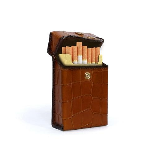 Deep Cut Tan Cigarette Case