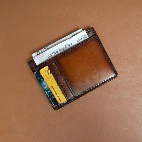 Tan Card Holder (Horizontal & Vertical Card Slots)