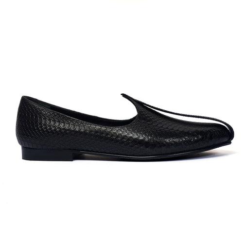 Snake Skin Black Jalsa Jutti