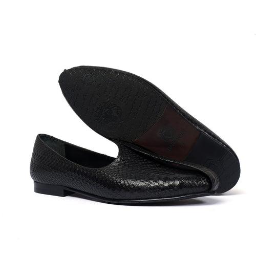 Snake Skin Black Jalsa Jutti