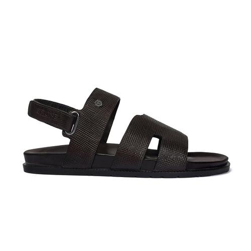 Double Strap Leather Sandal with Adjustable Strap