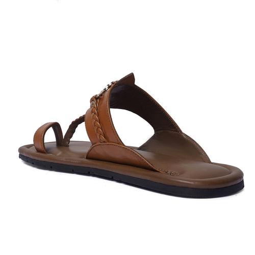 Tan Kolhapuri Slipper