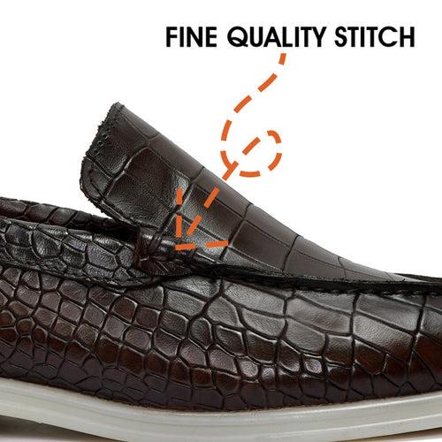 Light Weight Yacht Slip-On Shoes in Rich Dark Brown Color